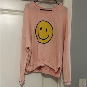 Fantastic Fawn Pink Smiley Sweatshirt